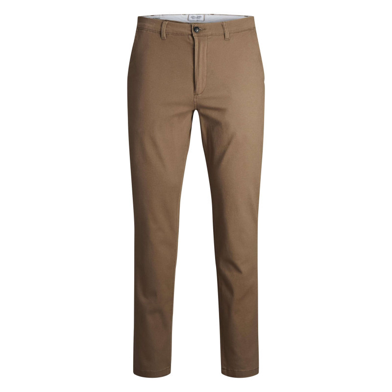 Jack & Jones + - Chino Marco Dave En Coton Camel Uni Slim Avec Zip, Bouton Et Poches - Camel Jack & Jones + - Chino Marco Dave En Coton Camel Uni Slim Avec Zip, Bouton Et Poches - Camel