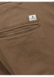 Thumbnail Chino Marco Dave en coton camel uni slim avec zip, bouton et poches - Image 3