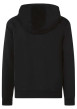 Thumbnail Sweat à capuche zippé en coton mélangé noir uni avec le nom de la marque - Image 2