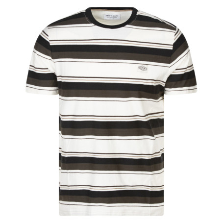 T-shirt en coton noir uni avec une coupe droite...