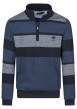 Thumbnail Sweat bicolore avec un col montant et zippé et des rayures larges