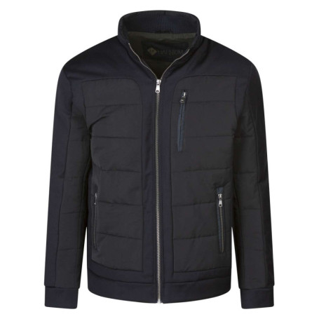 Blouson bleu marine matelassé avec un col...