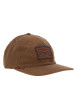 Thumbnail Casquette taupe unie en velours côtelé avec patch de la marque en cuir - Image 3