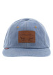 Thumbnail Casquette en coton jean unie avec patch en cuir et étiquette de la marque