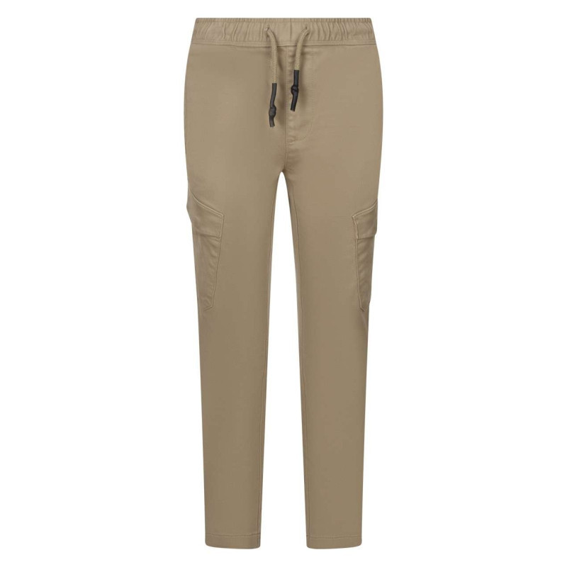 Teddy Smith - Pantalon En Coton Mélangé Beige Uni Avec Une Coupe Droite Et Des Poches - Beige Teddy Smith - Pantalon En Coton Mélangé Beige Uni Avec Une Coupe Droite Et Des Poches - Beige