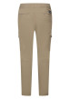 Thumbnail Pantalon en coton mélangé beige uni avec une coupe droite et des poches - Image 2