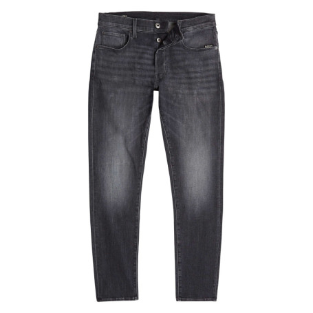 Jean en coton anthracite délavé avec une coupe...