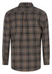 Thumbnail Chemise flanelle grise en coton à carreaux avec coupe droite et col boutonné - Image 2