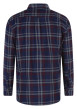 Thumbnail Chemise à manches longues en coton bleue marine à carreaux avec un col américain - Image 2