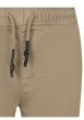 Thumbnail Pantalon en coton mélangé beige uni avec une coupe droite et des poches - Image 3