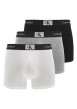 Thumbnail Lot de 3 boxers en coton blancs, gris et noirs avec logo blanc et coupe ajustée