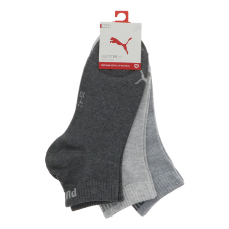 Lot de 3 paires de chaussettes basses grises...