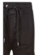 Thumbnail Cargo noir uni à coupe slim avec taille élastiquée et 2 poches à rabat - Image 3