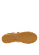 Thumbnail Baskets tennis orange en cuir avec lacets plats, logo doré et semelle marron - Image 5