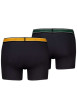 Thumbnail Lot de 2 Boxers Boxer Classiques en coton noirs unis avec tailles élastiquées - Image 2