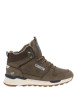 Thumbnail Bottines taupe plates, à zip et lacets ronds marque intégrée dans le quartier