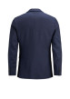 Thumbnail Veste Solaris marine uni à coupe slim, col à revers et à manches longues - Image 2