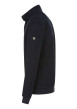 Thumbnail Sweat marine uni coupe droite col camionneur avec logo brodé sur la manche - Image 3