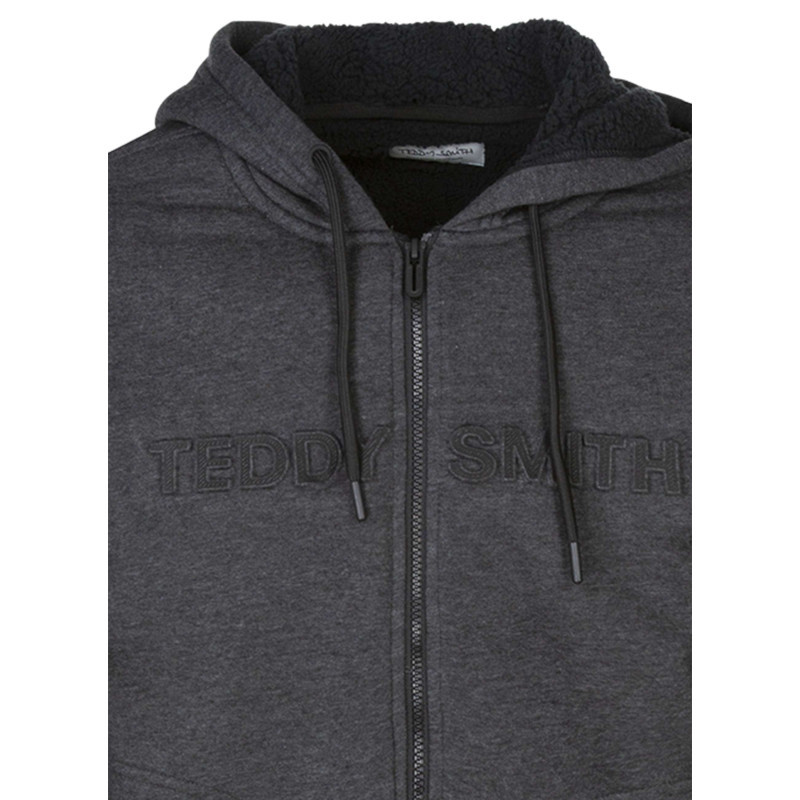 Teddy Smith - Sweat Zippé Homme Noir -