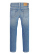 Thumbnail Jean en coton bleu délavé aux cuisses avec une coupe regular fit - Image 2