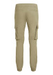 Thumbnail Cargo en coton kaki uni avec une coupe slim et une taille élastiquée - Image 2
