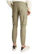 Thumbnail Cargo en coton kaki uni avec une coupe slim et une taille élastiquée - Image 5