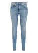 Thumbnail Jean en coton bleu stone délavé avec une coupe slim et une taille intermédiaire