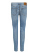Thumbnail Jean en coton bleu stone délavé avec une coupe slim et une taille intermédiaire - Image 2