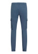 Thumbnail Cargo en coton bleu uni à coupe skinny avec une taille et des ourlets élastiqués - Image 2