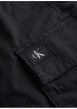 Thumbnail Bermuda cargo en coton noir uni à coupe regular fit avec une taille élastiquée - Image 3