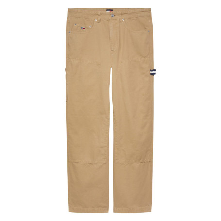 Pantalon sable uni en coton avec une coupe...