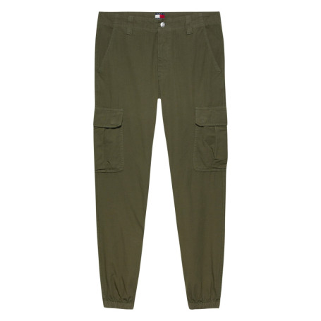 Pantalon Cargo kaki uni en coton avec une coupe...
