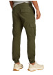 Thumbnail Pantalon Cargo kaki uni en coton avec une coupe slim et des poches à rabat - Image 3