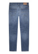Thumbnail Jean en coton bleu avec une coupe droite et un patch d'authenticité - Image 2