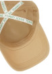 Thumbnail Casquette beige unie en coton biologique avec des trous d'aération et logo - Image 3