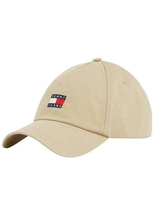 Casquette beige unie avec le logo iconique et des trous d'aération