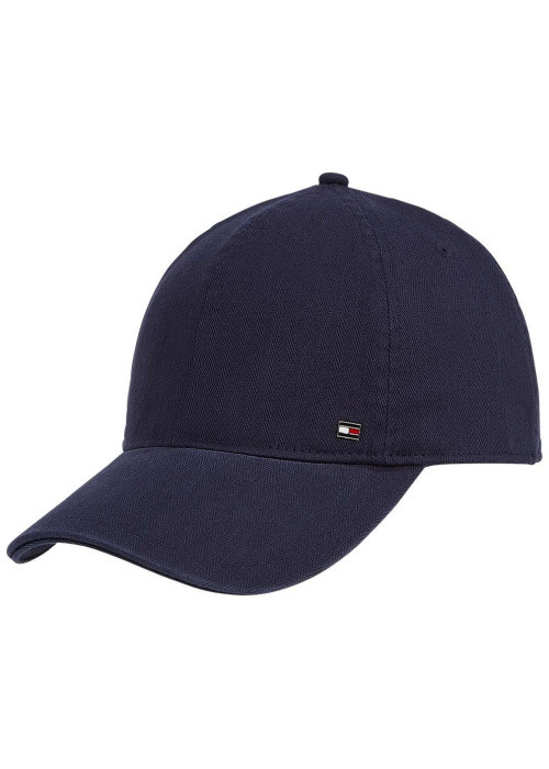 Casquette marine unie en coton avec logo iconique et des trous d'aération