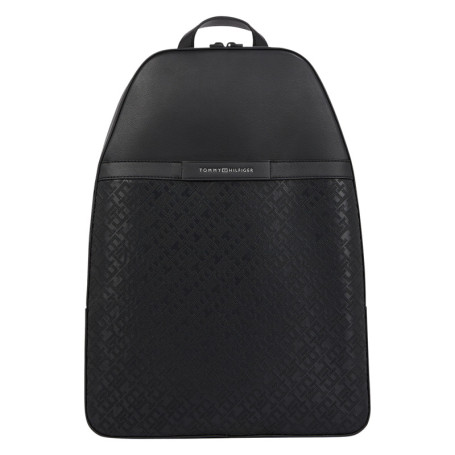 Sac à dos noir uni avec une fermeture zippée et...