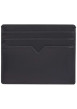 Thumbnail Porte-cartes noir uni en cuir avec plusieurs compartiments à cartes - Image 2