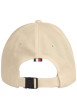 Thumbnail Casquette beige unie en coton avec un clip de fermeture et logo iconique - Image 2