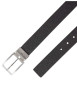 Thumbnail Ceinture en cuir noire avec une boucle rectangulaire et un imprimé all-over logo - Image 3