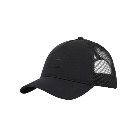 Casquette trucker en coton noire unie avec un...