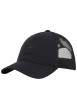 Thumbnail Casquette trucker en coton noire unie avec un patch carré à l'avant
