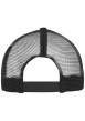 Thumbnail Casquette trucker en coton noire unie avec un patch carré à l'avant - Image 2