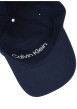Thumbnail Casquette strapback en coton bleue nuit unie avec le nom de la marque en relief - Image 3