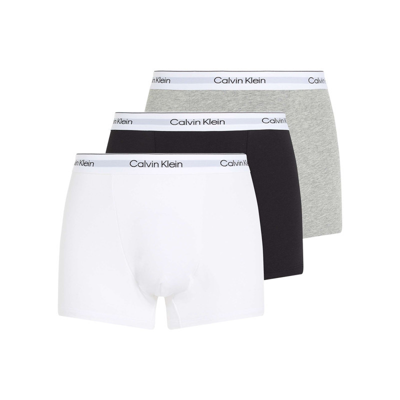 Calvin Klein Jeans - Lot De 3 Boxers Classiques En Coton Tricolore Unis Avec Une Ceinture élastiquée - Multicolore