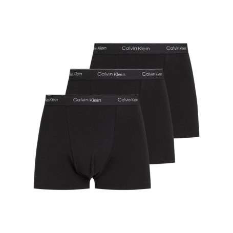 Lot de 3 boxers classiques en coton noirs unis...