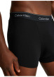 Thumbnail Lot de 3 boxers classiques en coton noirs unis avec une ceinture élastiquée - Image 3