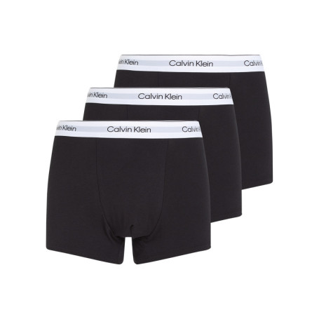 Lot de 3 boxers classiques en coton noirs unis...