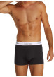 Thumbnail Lot de 3 boxers classiques en coton noirs unis à ceinture élastiquée blanche - Image 4